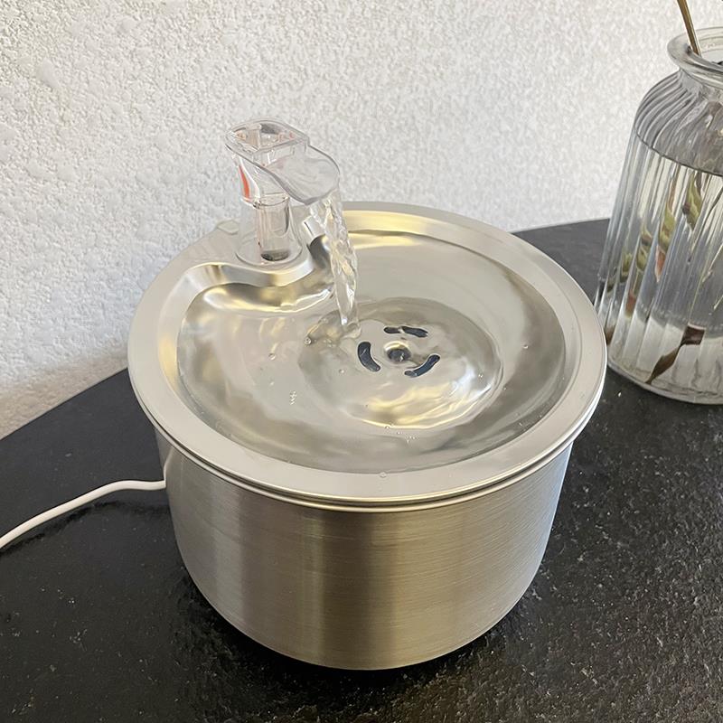 KingsCat 食品级不锈钢 宠物饮水机 猫咪感应饮水器 自动循环过滤