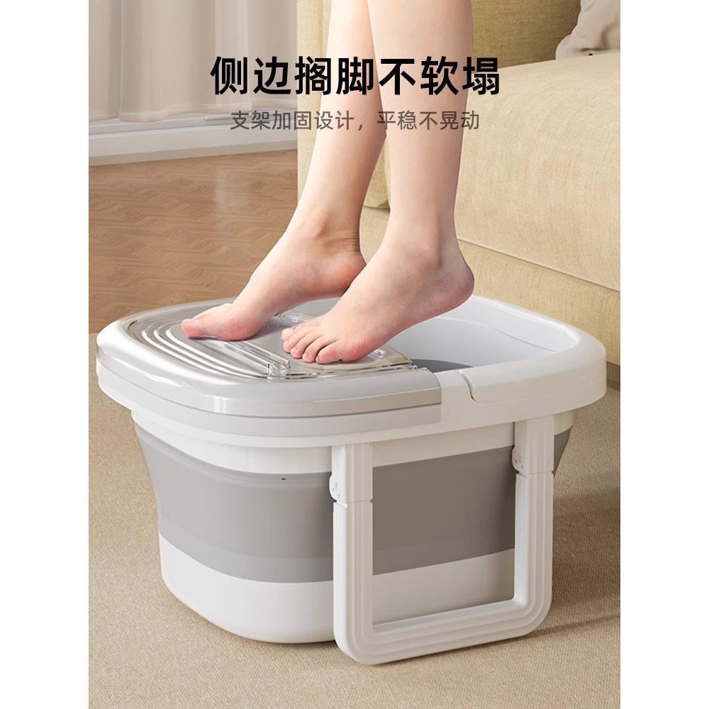 2TCU可折叠泡脚桶家用便携式洗脚盆冬季加厚保温足浴盆过小腿加高