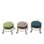 万向轮小凳子家用小型板凳儿童移动坐凳带滑轮矮凳客W厅靠背小椅