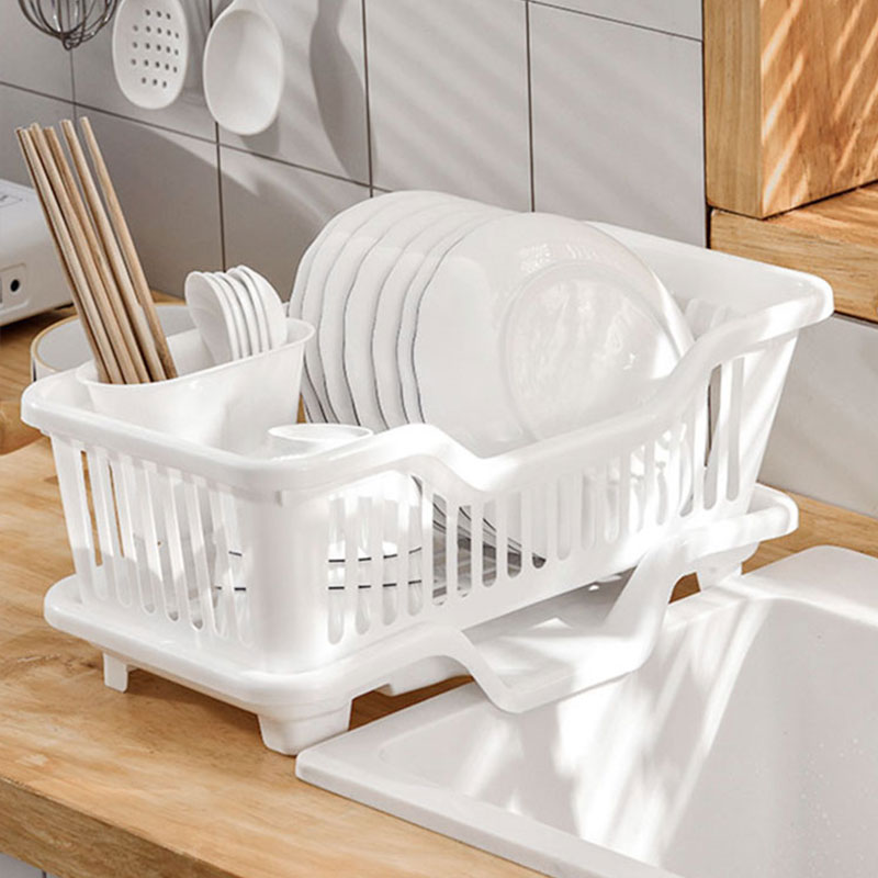 碗碟收纳架水槽沥水碗架家用厨房台面碗筷盘置P物架洗碗漏水控水