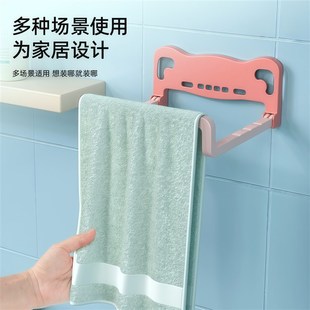 脸盆架可折叠免打孔n壁挂式 置物架塑料厕所收纳家 卫生间浴室新款