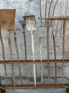 民俗老物件老旧农具农耕工具z老式推车风车木锨影视道具装饰摆件