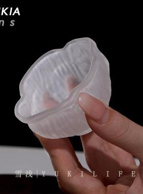 {台风过境 听海小茶}听海玻璃茶杯 中古水晶杯主人杯闻香杯品茗杯