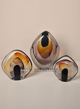 简约不规则混色水晶摆件电视柜书柜装饰品样板间书房柜摆设工艺品