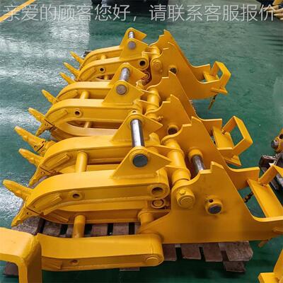 厂家供机械夹木器旋直转夹木机机挖机机械抓钢液压POW木夹器