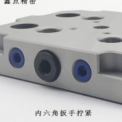 四轴五轴夹具快换自定心虎钳工装4孔零点定位盘CNC铝件钢件加工