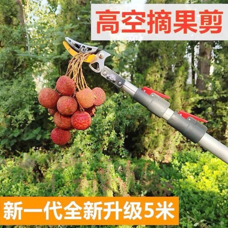 多功能加长伸缩果园采摘高枝剪摘果剪剪刀龙眼荔枝桂圆高空摘果器