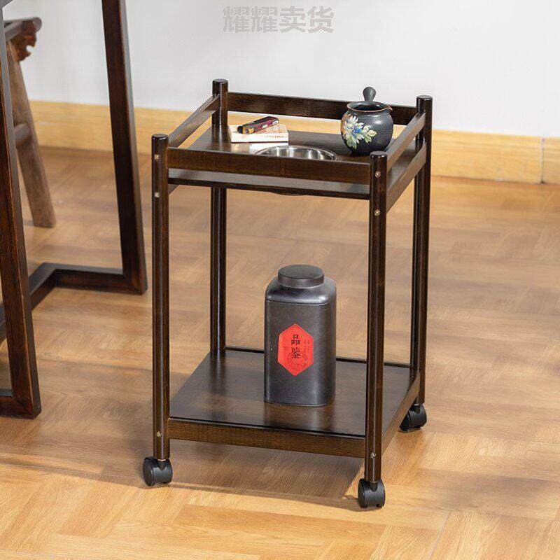 牌室茶水架麻将桌茶几桌子新中式沙发边几棋牌室置物架放茶杯茶水
