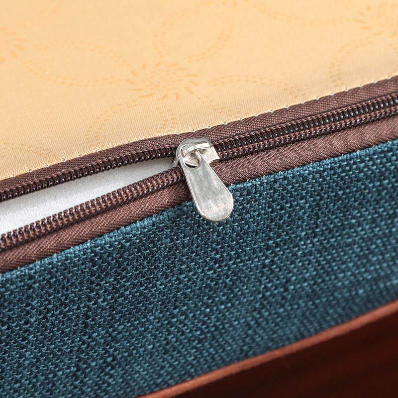 丝麻绣花红木沙发坐垫中式防滑加厚海绵垫老式实木春秋椅靠背垫子