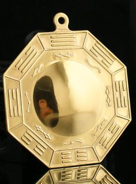 纯铜凸镜凹镜广角镜太极八卦镜居家大门门口阳台窗户乔迁铜镜挂件