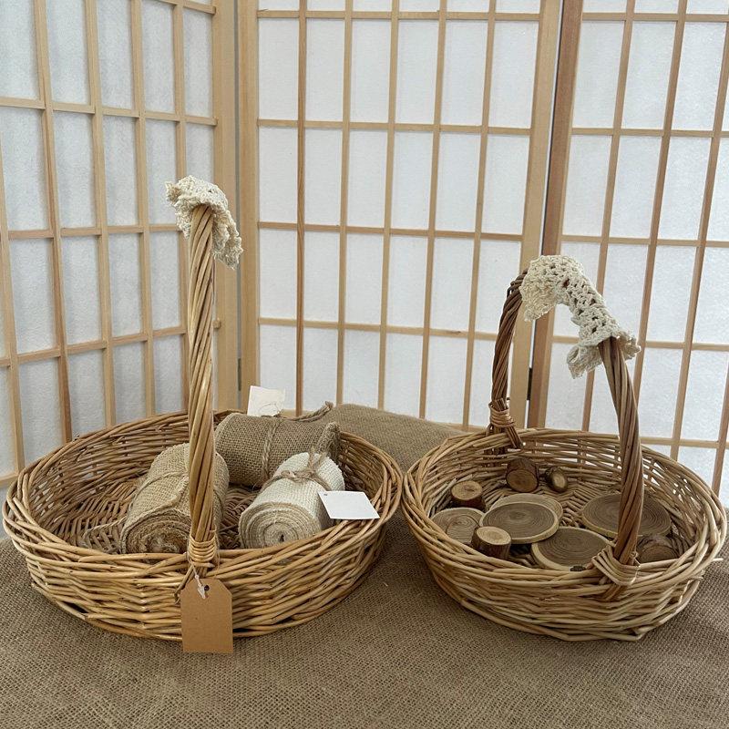 柳编收纳篮藤编水果篮手提篮菜蓝野餐篮收纳筐鸡蛋篮花篮购物篮子