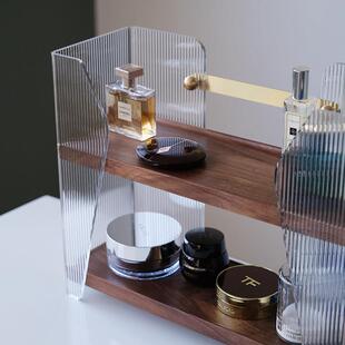 出形桌面化妆品收纳盒高端卧室梳妆台护肤品香水摆放整理置物架子
