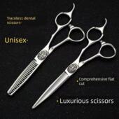 平面专业正品 无缝齿剪刀 理 理发剪刀 采购产品鸡肉牌理发剪刀