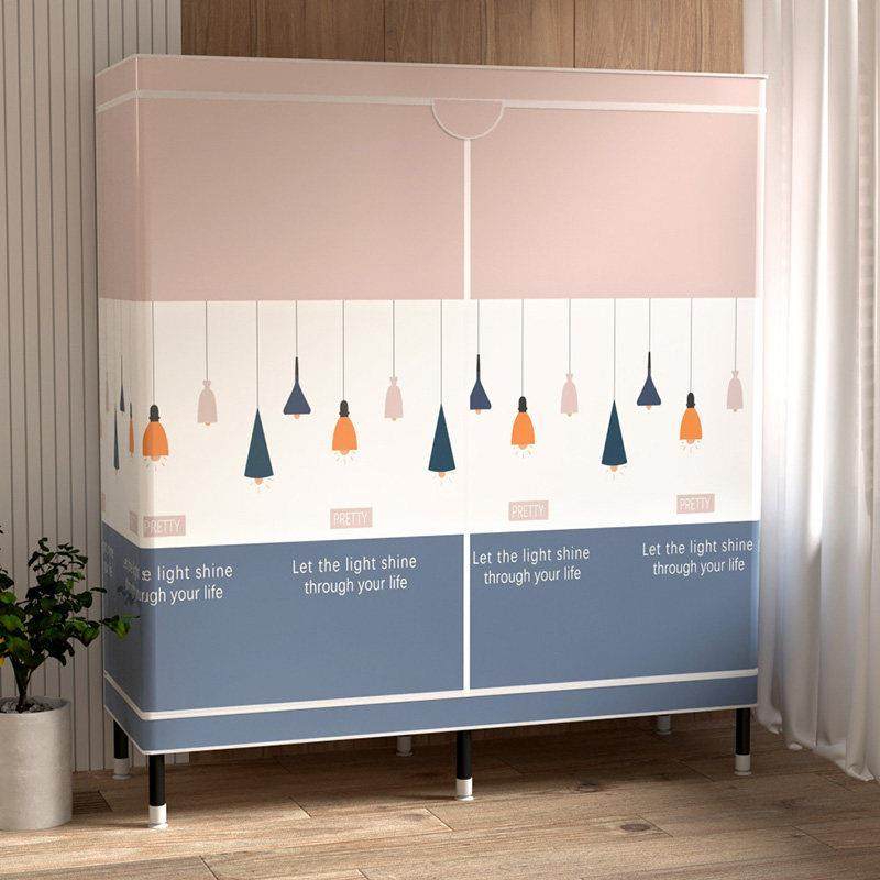 简易衣柜家用卧室布衣柜结实耐用钢架结构出租房防尘式衣橱拉链款,住宅家具,简易衣柜,淘宝优惠券,粉丝福利购,淘宝优惠卷