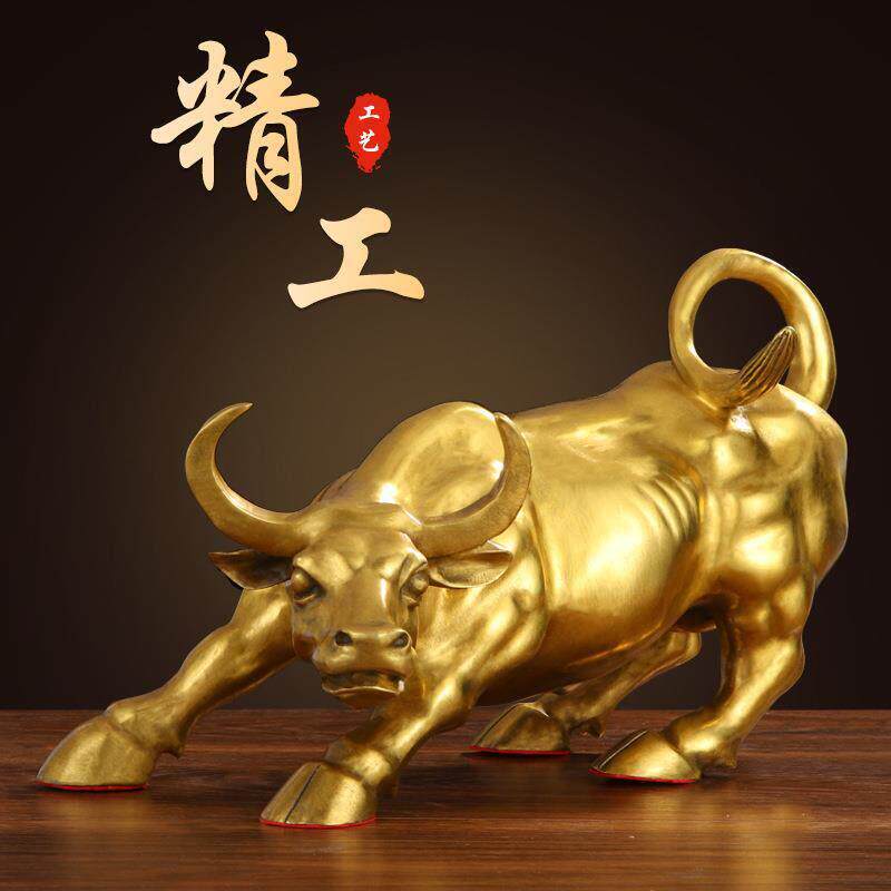 铜牛补角东北缺角股票牛金属高端旺市牛纯铜雕塑铜牛摆件黄铜金牛
