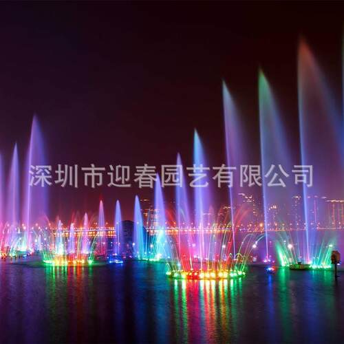 室外湖面音乐喷泉设计制作大型程控河道跑泉波光跳泉全套设备厂家