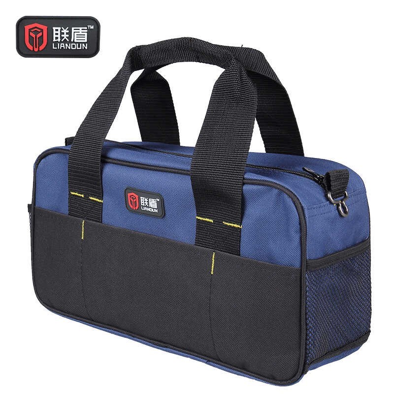 联盾工具包e男帆布耐磨大加厚多功能安装维修单肩防水电工工具袋