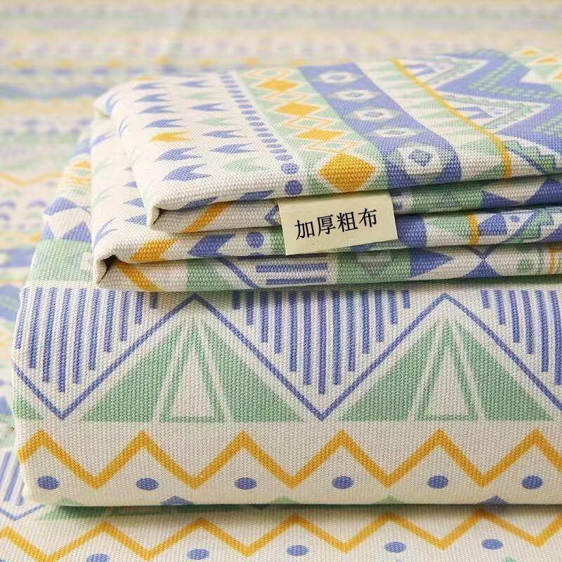 新款加厚老粗布床单三件套单w人双人棉麻被单亚麻布凉席宿舍四季