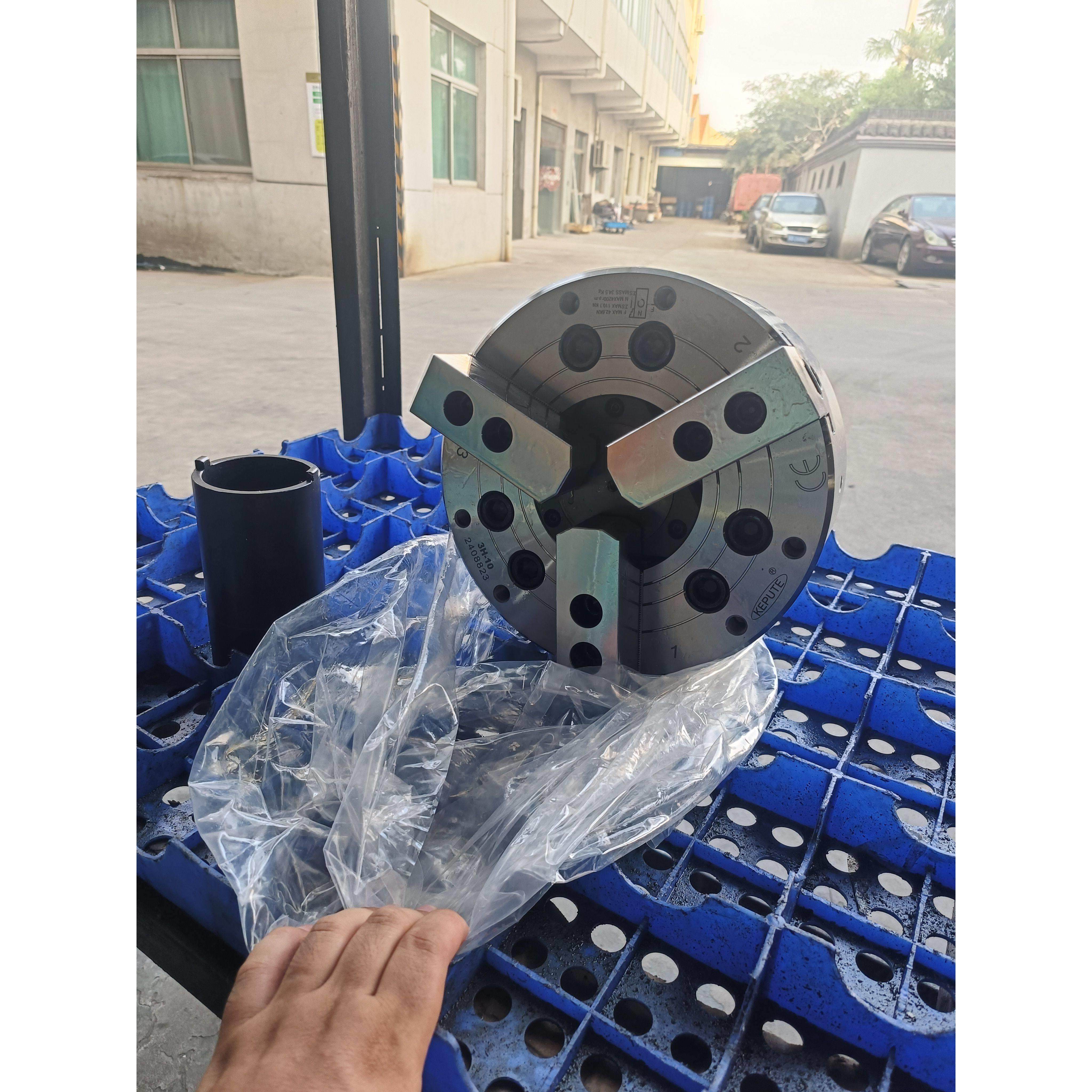 科普特中空液压卡盘三爪4/5/6/8/10/12寸数控机床车床夹头夹具