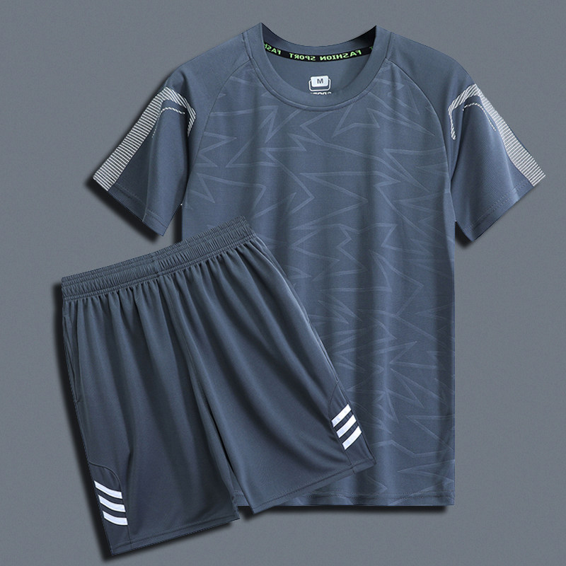 运动套装男夏季薄款冰丝速干t恤圆领短袖短裤跑步健身运动服夏装,男装,休闲运动套装,淘宝优惠券,粉丝福利购,淘宝优惠卷