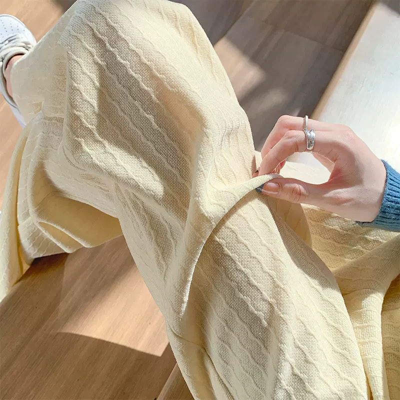 孕妇裤子女春秋薄款外穿休闲裤A加厚加绒高腰阔腿裤秋冬怀孕期长