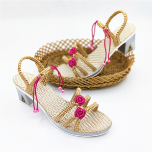 坡跟高台凉鞋材料包手工编织拖鞋中国结线五号线手编丝线夏女家居