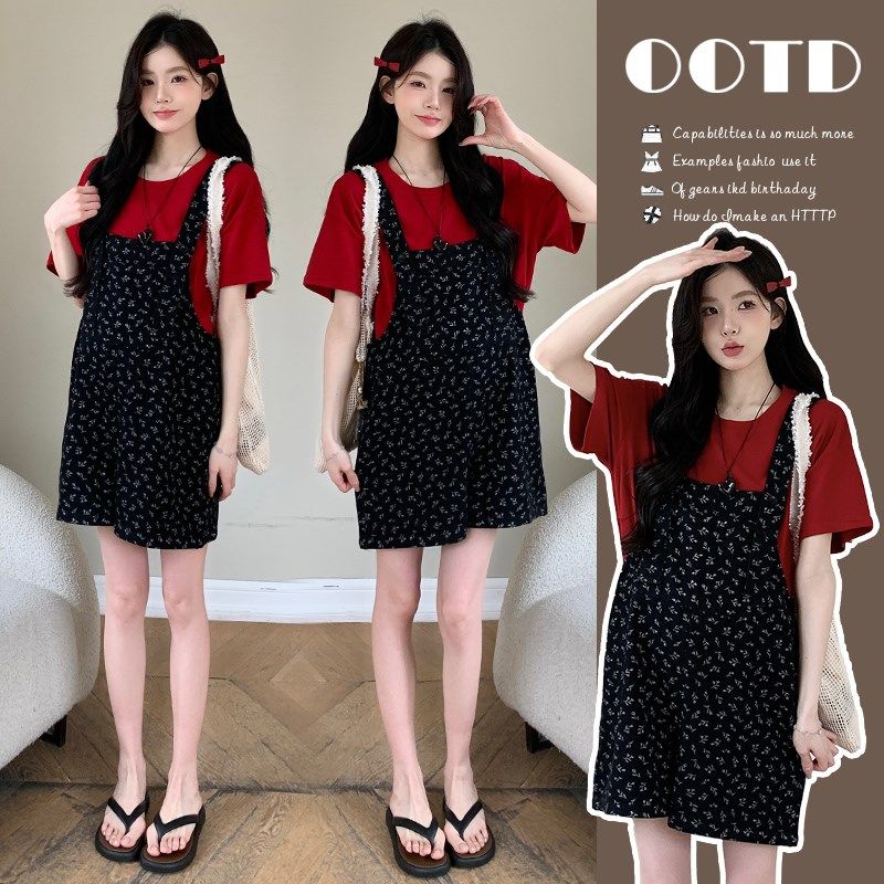 孕妇装夏款2025新款背带裤套装大码裤子韩版潮妈时尚夏季两件套潮,孕妇装/孕产妇用品/营养,套装,淘宝优惠券,粉丝福利购,淘宝优惠卷