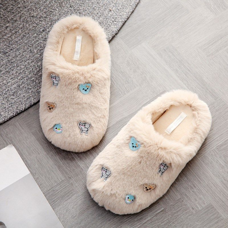 艺帛冬季可爱兔绒情侣家居棉拖鞋女家用可外穿室内外保暖包跟拖鞋,居家布艺,居家棉拖/棉鞋,淘宝优惠券,粉丝福利购,淘宝优惠卷