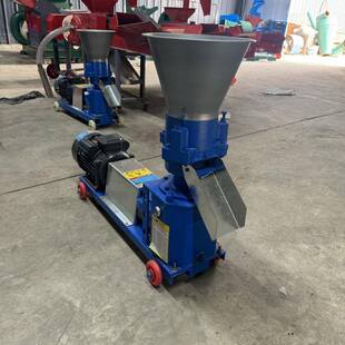 出口养殖饲料颗粒机蛋鸡肉鸭饲料平模颗粒机蛟龙上料草粉颗粒机
