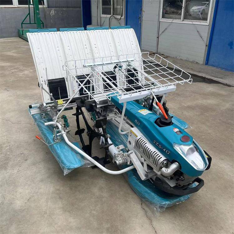 农用手扶步进式4行6行水稻插秧机低速播秧机手扶4行6行插苗机