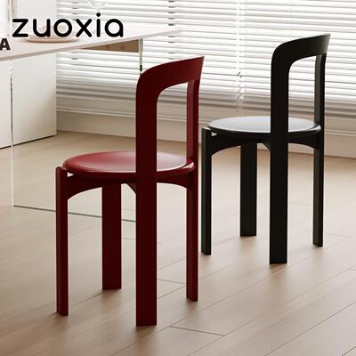 左下Rey椅北欧实木餐椅设计师覆古客厅家用网红中古简约书桌椅子