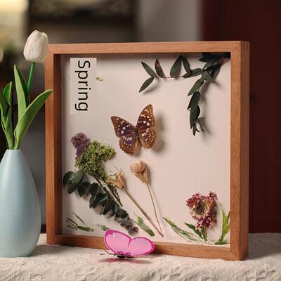 中空立体相框2cm超大尺寸实木榫卯diy定制标本植物画框简约展示框