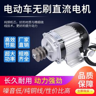 三角皮带轮A型双槽/单槽电机48V60V500W800W永磁直流减速无刷电机