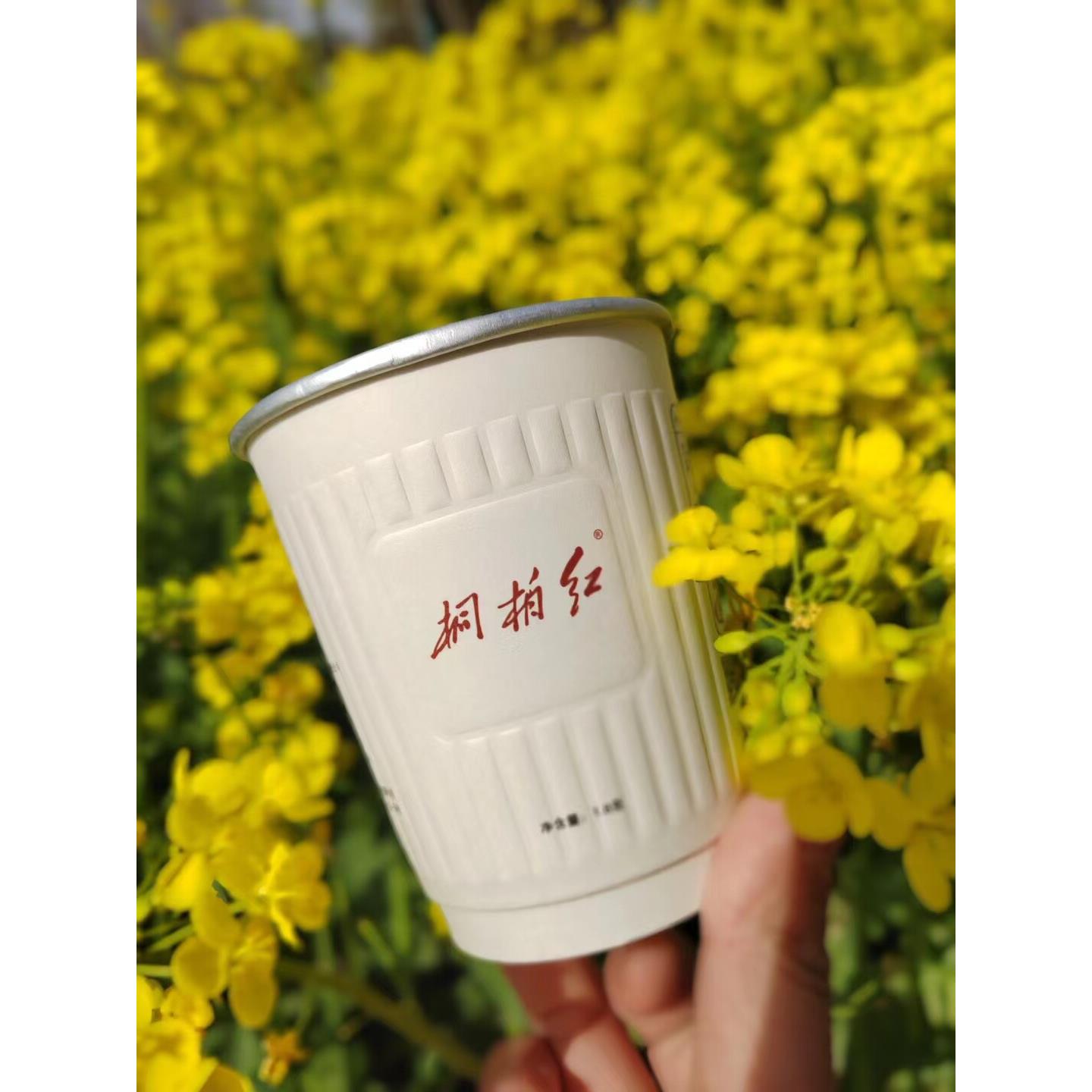 高端时尚红茶/绿茶一次性茶杯纸杯隐茶杯商务招待桐柏红