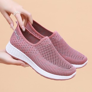 女鞋 网鞋 老北京布鞋 夏季 透气网面中老年妈妈鞋 舒适软底防滑老人鞋