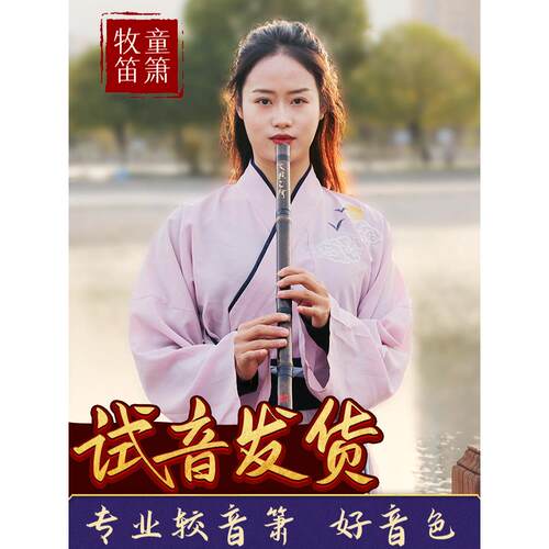 洞萧乐器短萧初学入门高档演奏紫竹八六孔古风GF调萧笛直箫潇乐器