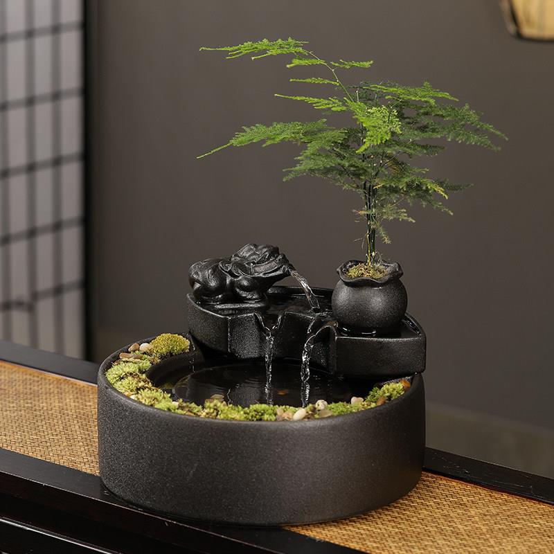 景德镇貔貅招财摆件流水喷泉循环水客厅办公室桌面茶台装饰开业乔