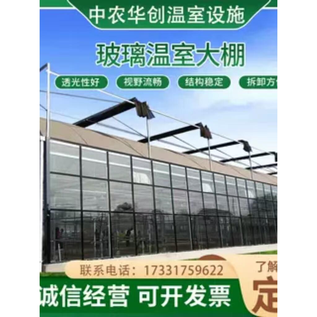果蔬种植玻璃温室 钢管骨架全套设备种植花卉阳光板遮阳温室大棚