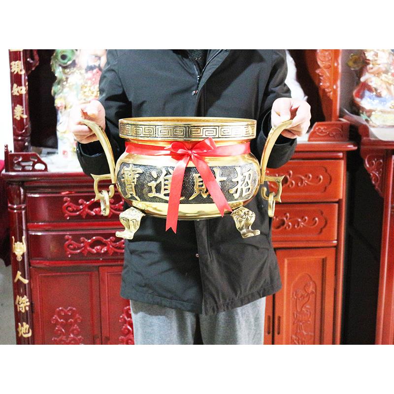 纯铜大香炉大烛台套装居家供奉烧香上香欧式摆件婚庆用品铜香薰炉