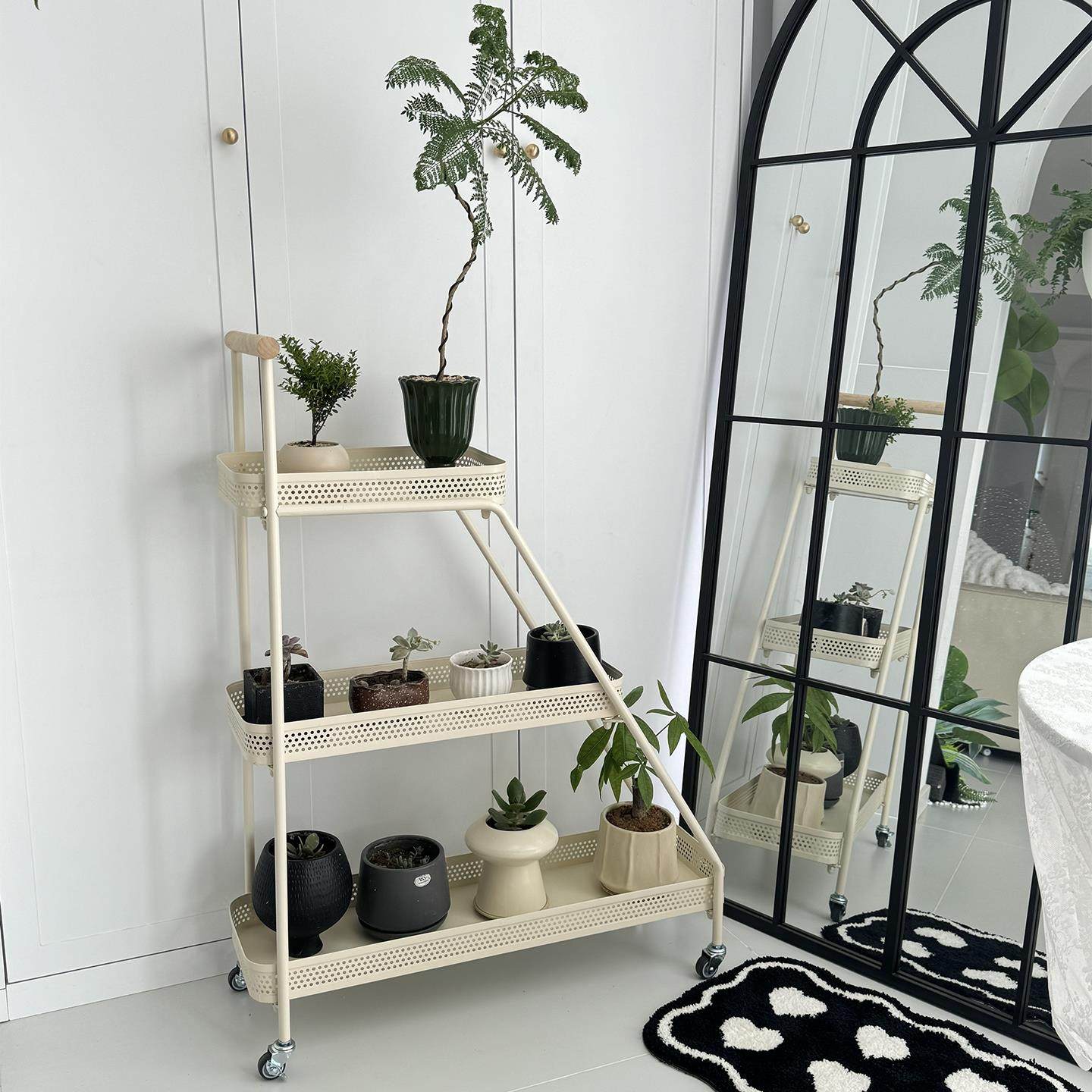 花架可移动阳台客厅多肉花盆置物架落地铁艺多层不占地植物摆放架