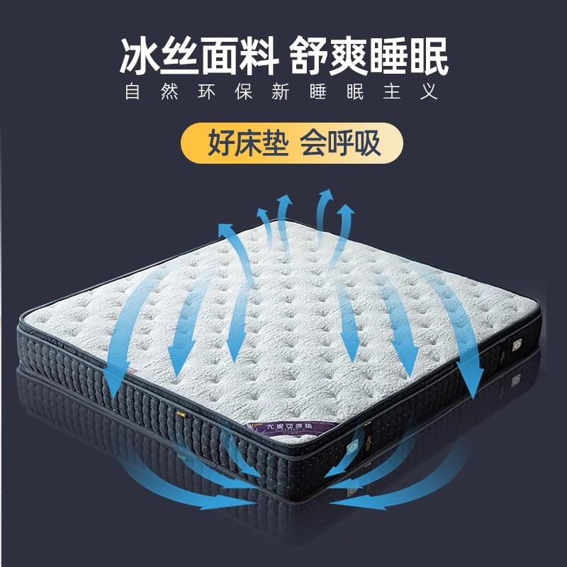 1.8米弹簧床垫卧室加厚双人家用软硬垫1.5米进口乳胶天然椰棕床垫