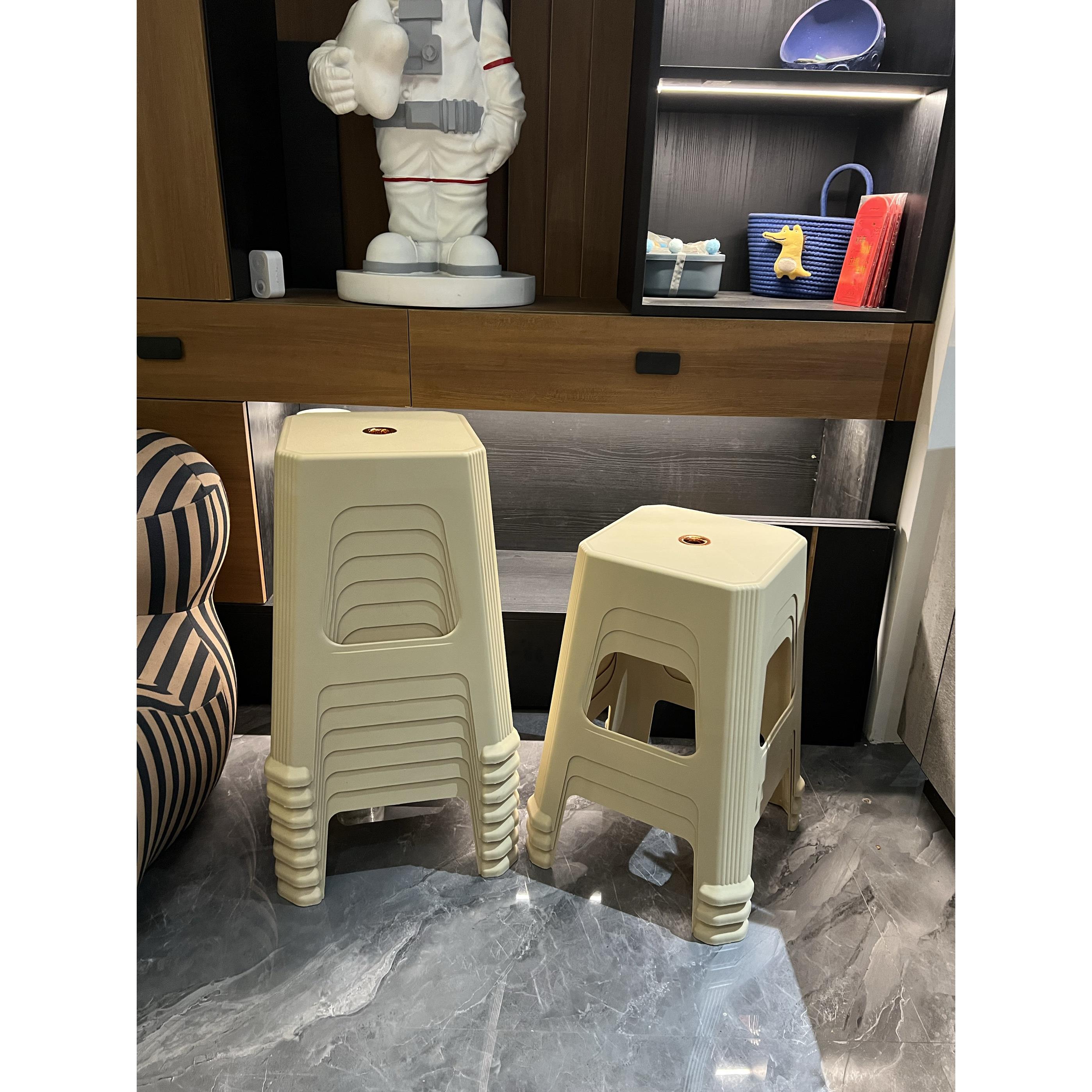 塑料凳子家用加厚经济型朔料方板凳客厅餐桌登子椅子简易熟胶高凳