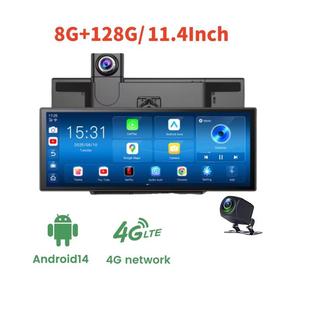 高清行车记录仪前后双录导航倒车影像 128G跨境中控台式 4G新款