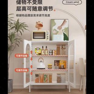 厨房置物架家用落地多层铁艺餐边柜多功能微波炉烤箱储物收纳柜子
