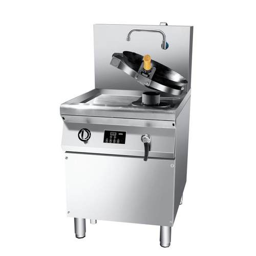 赛米控制彷人工抛锅蒸煮机，猛抛火，自动颠覆，商用全自动炒米机