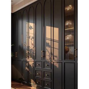 台湾全屋定制衣柜法式一门到顶复古大衣橱别墅整体衣帽间柜子欧式