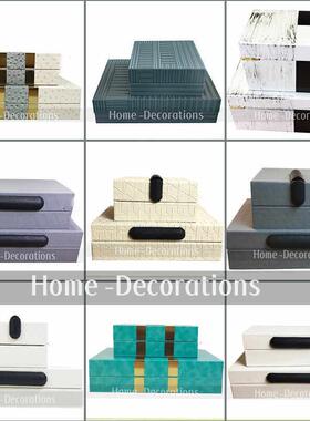 现代轻奢样板房衣帽间装饰品摆件卧室梳妆台首饰盒软装家居饰品