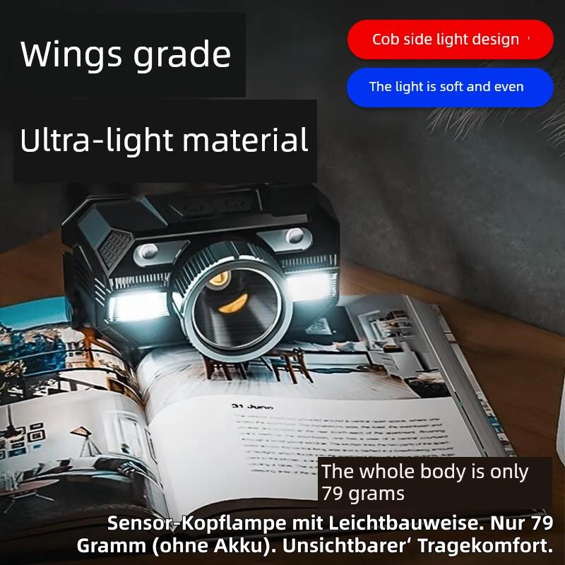 2025新款手电筒强光头戴式led超长续航耐用夜钓户外超亮矿灯头灯