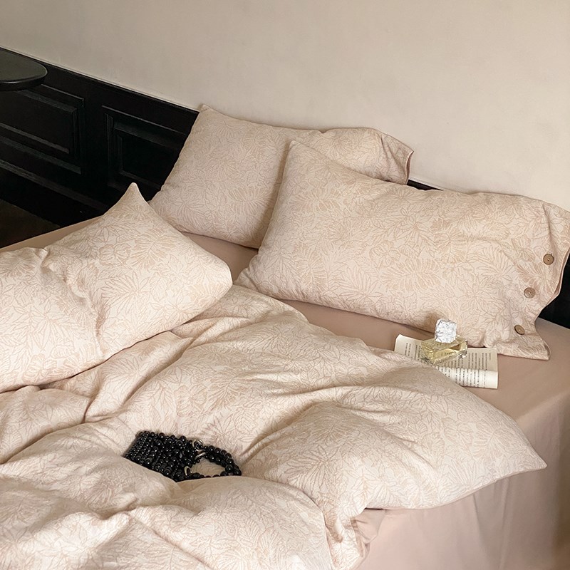 轻磨毛 c微绒感丨100支高端长绒棉 提花全棉高级感轻奢四件套