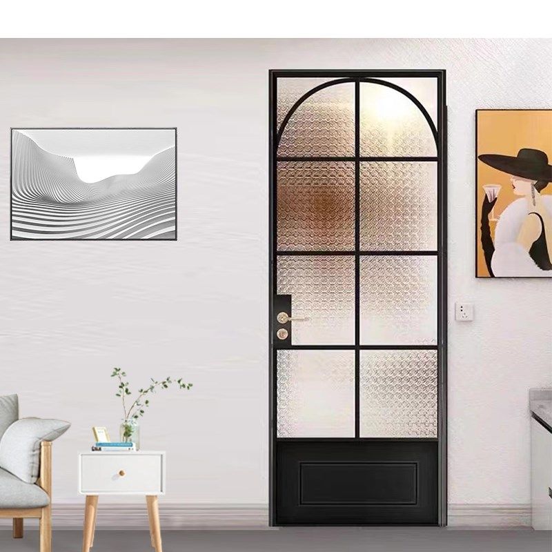 定制法式复古奶油风卫p生间平开门门联窗阳台隔断推拉门折叠门